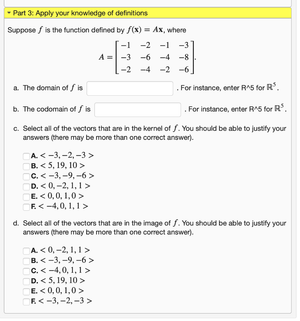 Solved 1 Point Part 1 Basic Properties Of Linear Trans Chegg Com