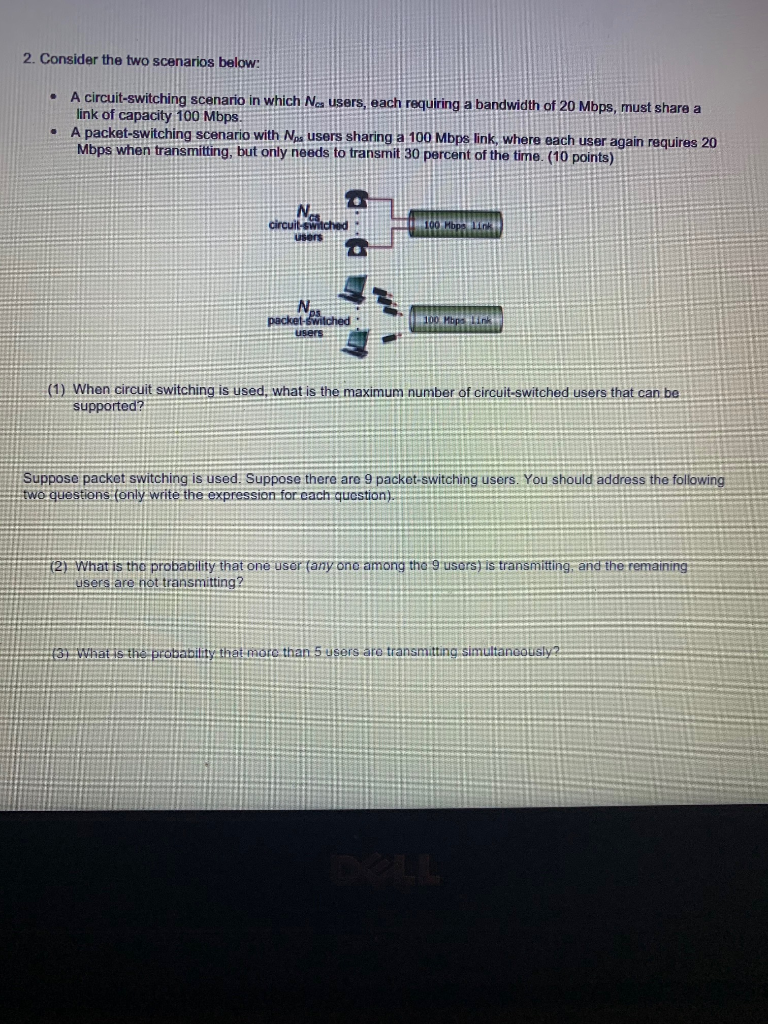 Solved 2. Consider the two scenarios below . A