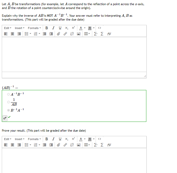 Solved Let A, B Be Transformations (for Example, Let A | Chegg.com