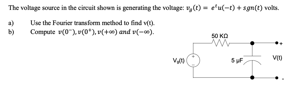Solved The voltage source in the circuit shown is generating | Chegg.com