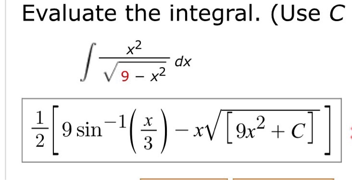 integral of 1 square root of 9 x 2