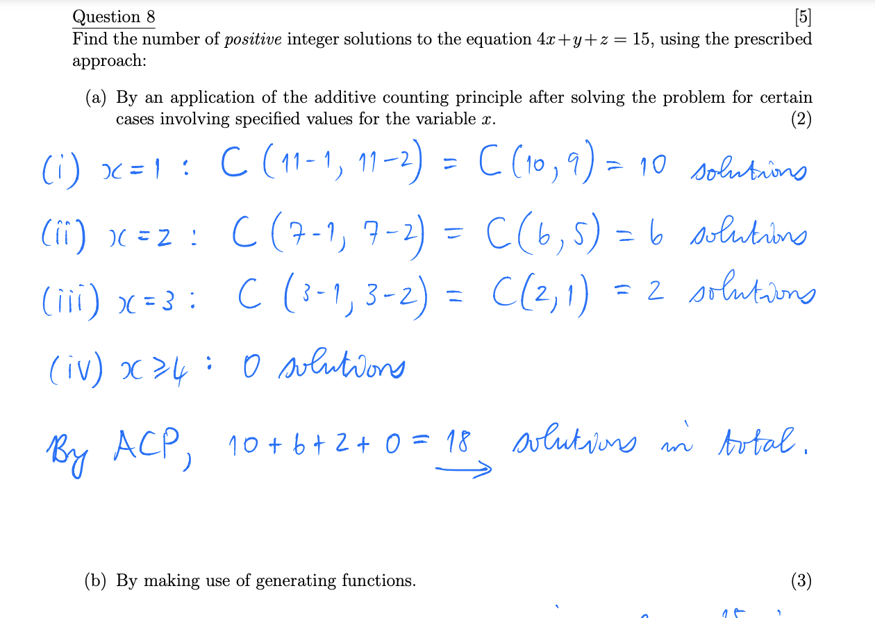 Solved Question 8 [5] Find The Number Of Positive Integer | Chegg.com