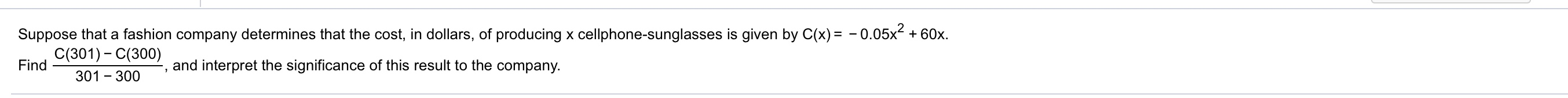Solved Suppose that a fashion company determines that the | Chegg.com