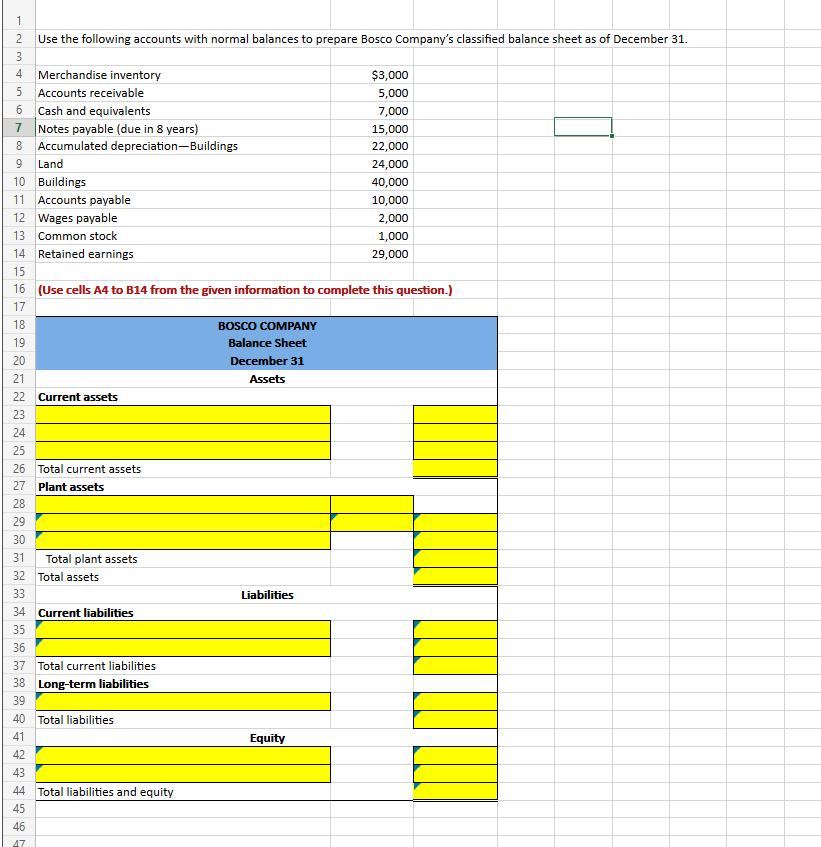 Solved 1 Use the following accounts with normal balances to | Chegg.com