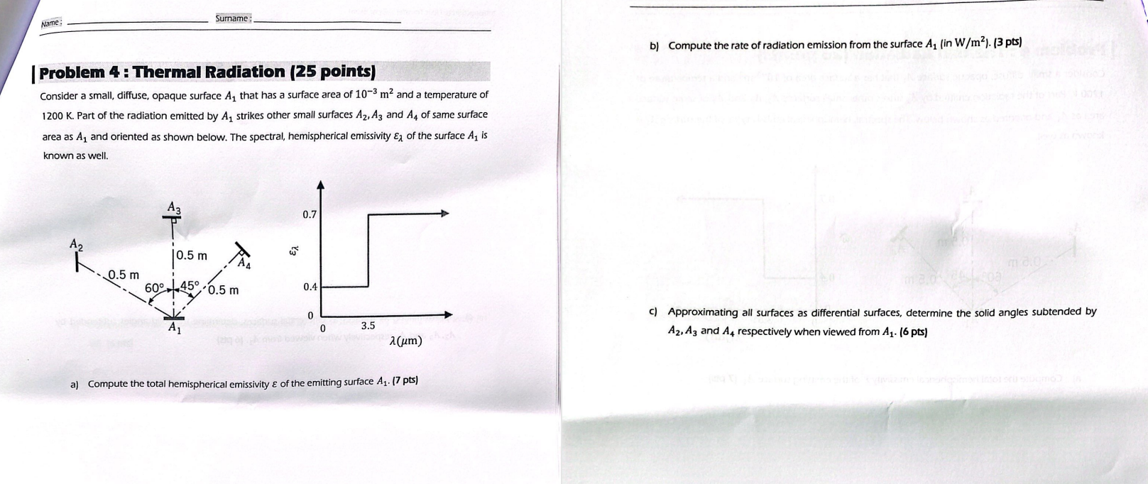 Solved B) Compute The Rate Of Radiation Emission From The | Chegg.com