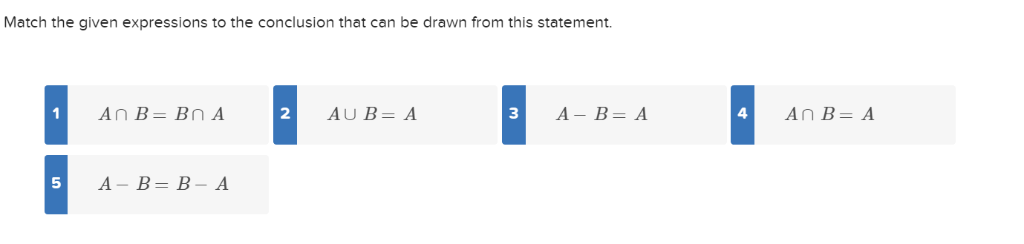 Solved Match the given expressions to the conclusion that | Chegg.com