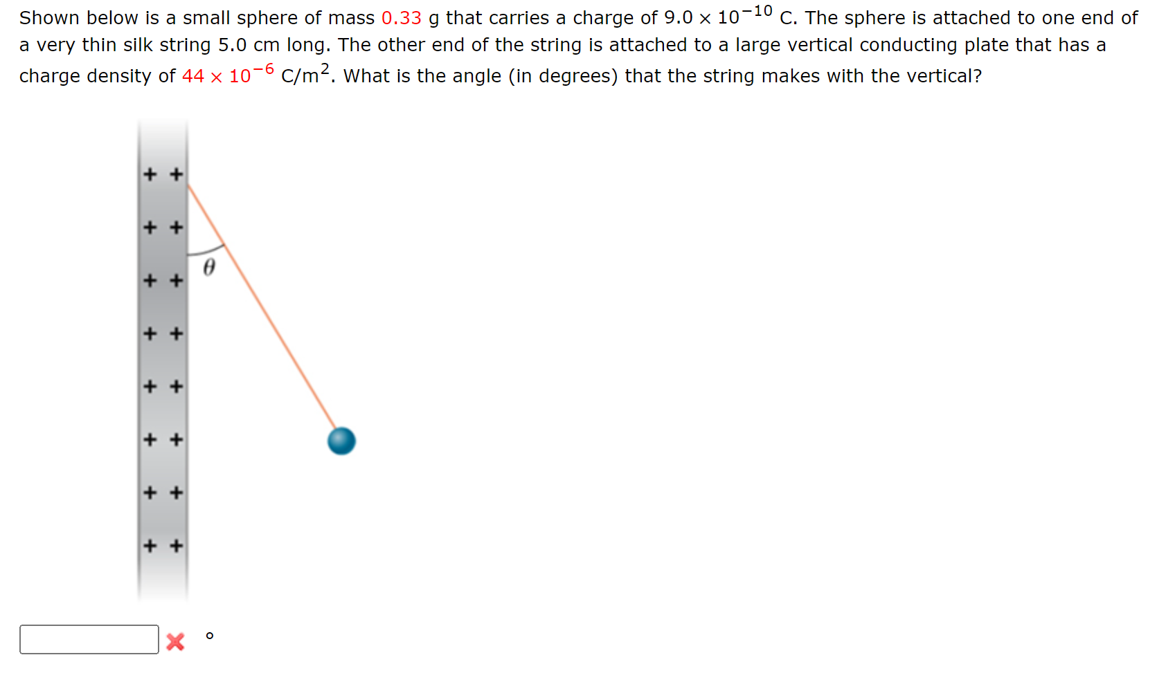 Solved Shown below is a small sphere of mass 0.33 g