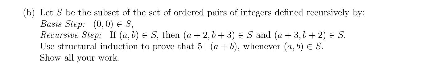 Solved B) Let S Be The Subset Of The Set Of Ordered Pairs Of | Chegg.com