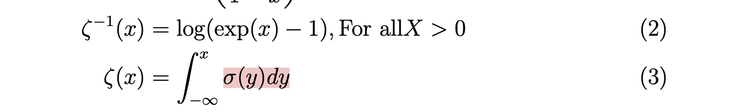 Solved ζ−1(x)ζ(x)=log(exp(x)−1), For all X>0=∫−∞xσ(y)dy | Chegg.com