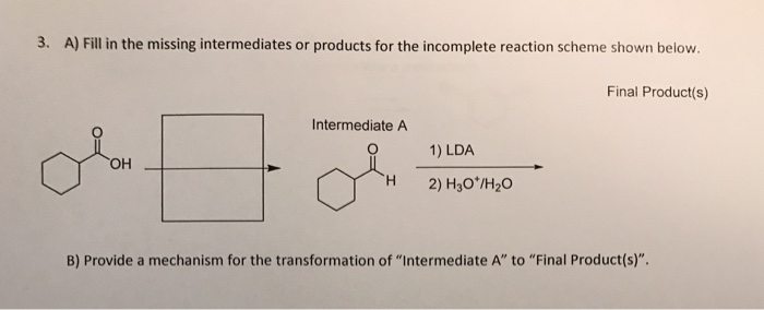 Solved Fill in the missing intermediates or products for the | Chegg.com