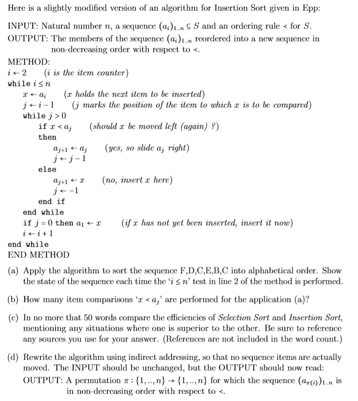 Solved Here is a slightly modified version of an algorithm | Chegg.com