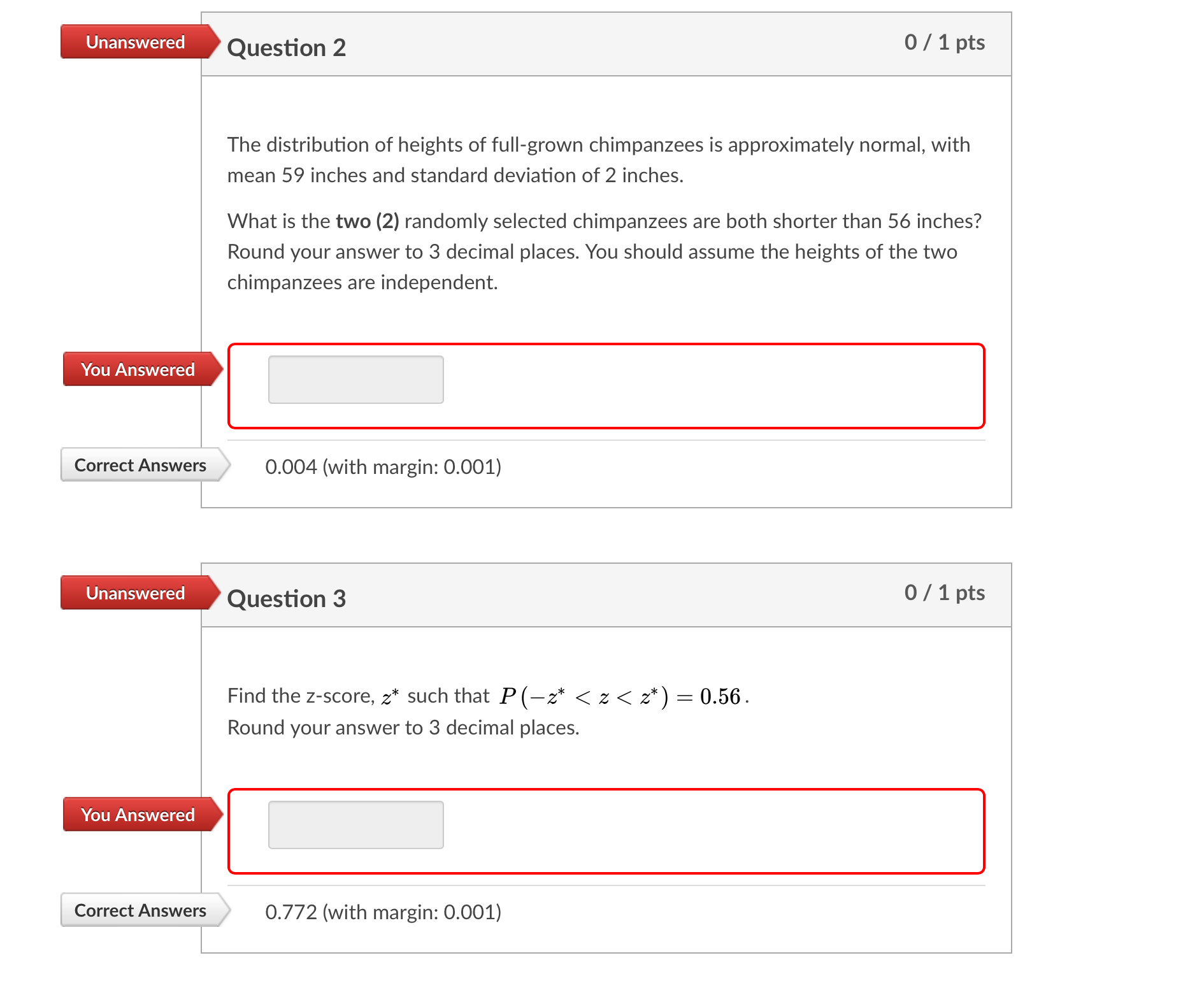 Solved Unanswered Question 2 0 / 1 pts The distribution of | Chegg.com