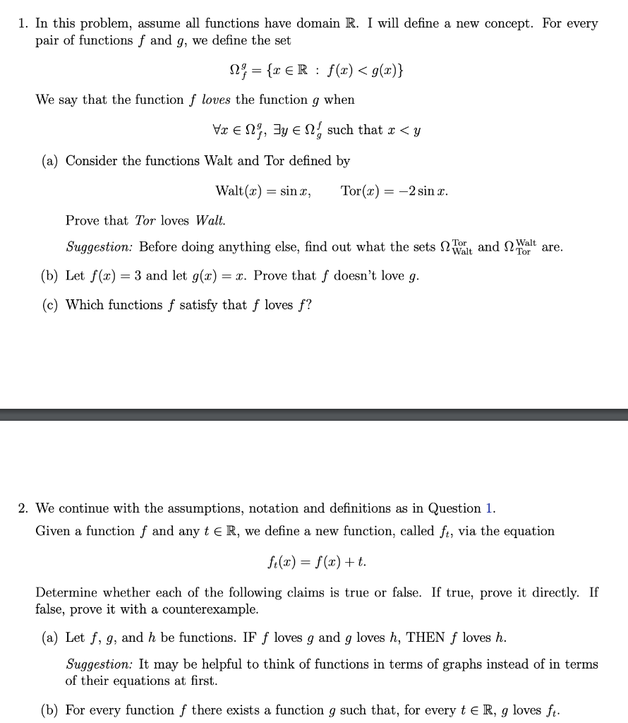 Solved 1 In This Problem Assume All Functions Have Doma Chegg Com