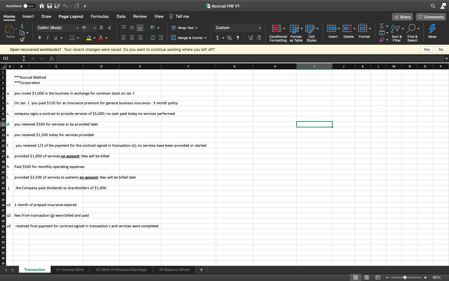 Autosave Off A He Svo Accrual Hw V1 Home Insert D Chegg Com