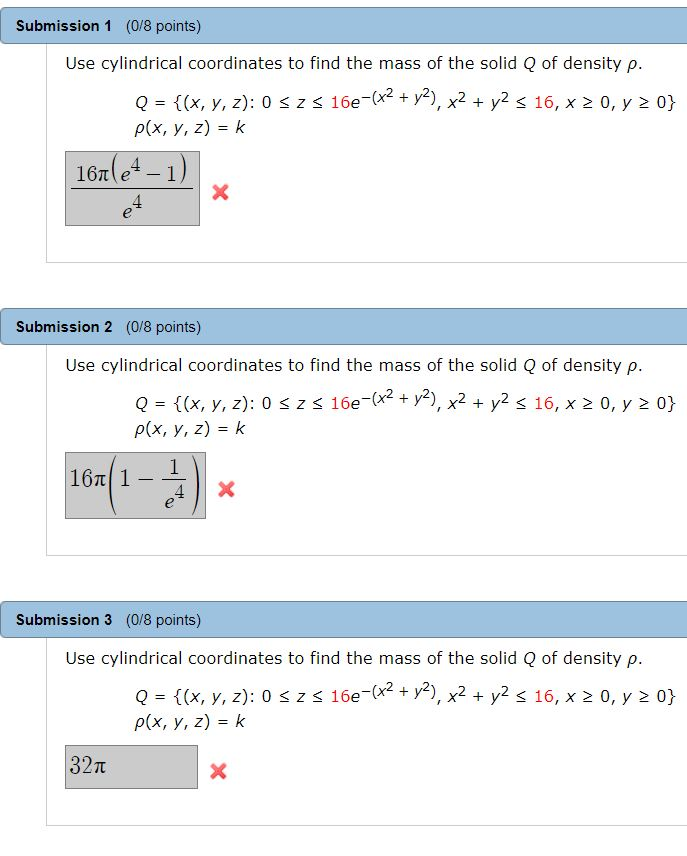 Solved Use Cylindrical Coordinates To Find The Mass Of The