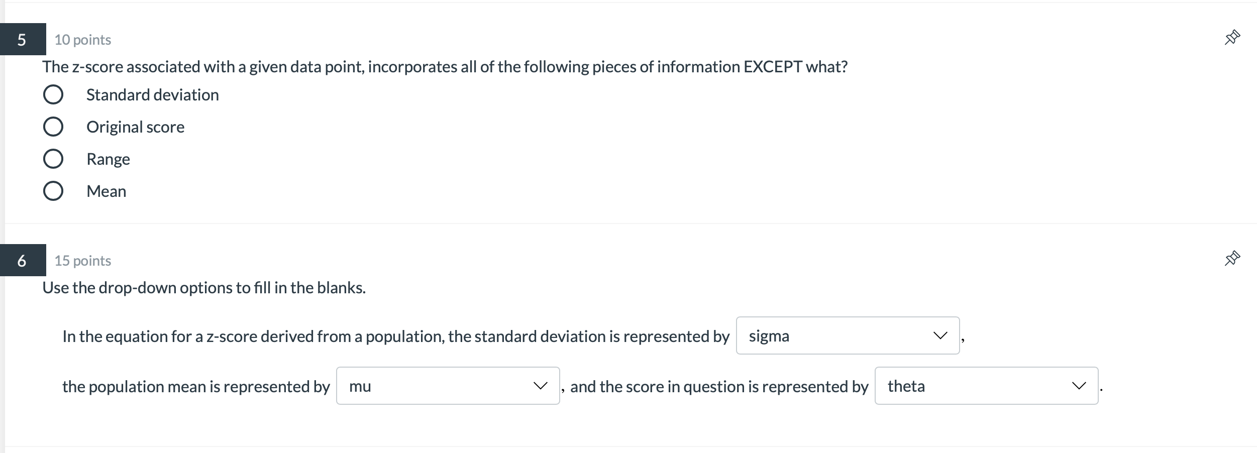 Solved 5 10 Points The Z score Associated With A Given Chegg