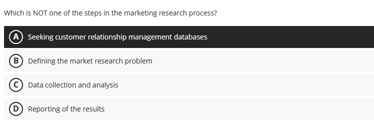 Solved Which Is NOT One Of The Steps In The Marketing | Chegg.com