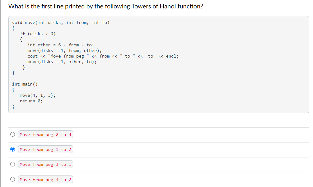 Solved What is the first line printed by the following | Chegg.com