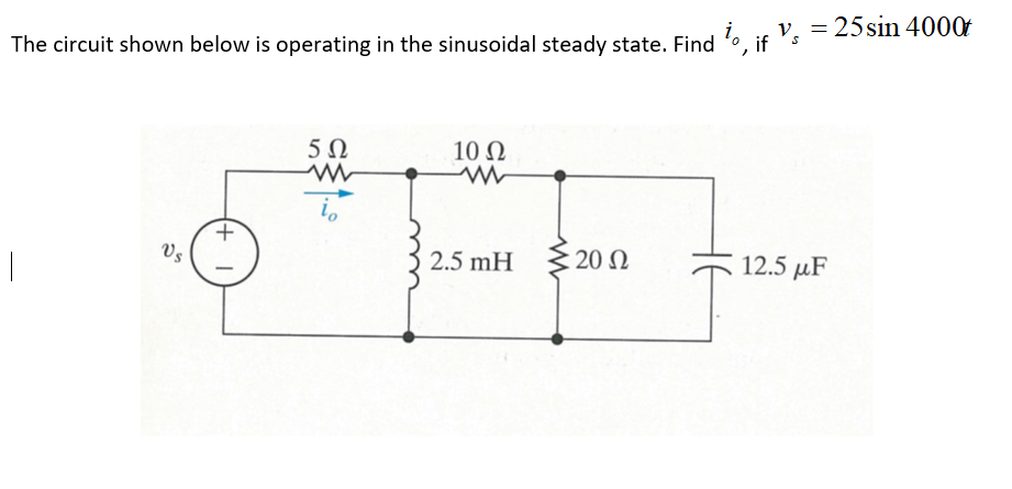 Solved The circuit shown below is operating in the | Chegg.com