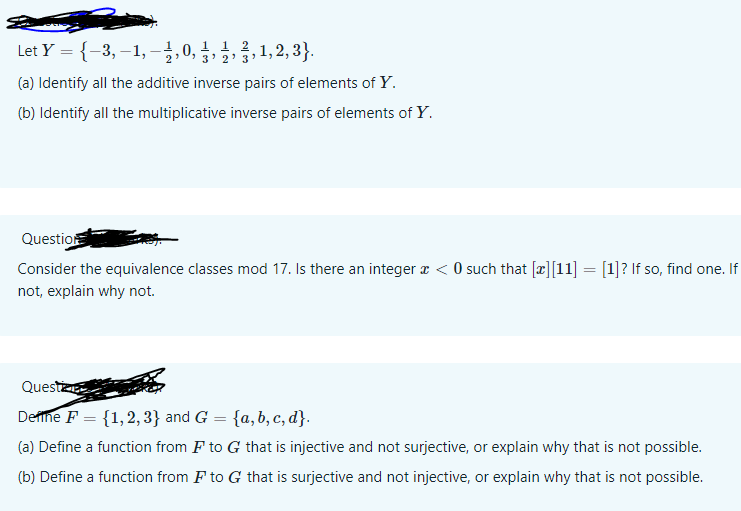 Solved 2 Let Y = {-3,-1,-1,0,,,, 1,2,3}. (a) Identify all | Chegg.com
