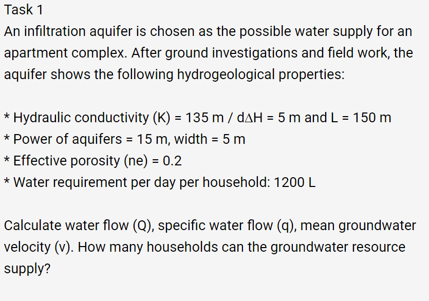 Solved a) An infiltration test is performed to determine the | Chegg.com