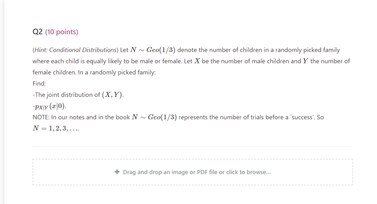 Solved (Hint: Conditional Distributions) Let | Chegg.com