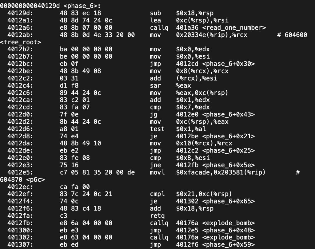 Phase 6 of a Bomb Lab Phase 6 of a Bomb Lab