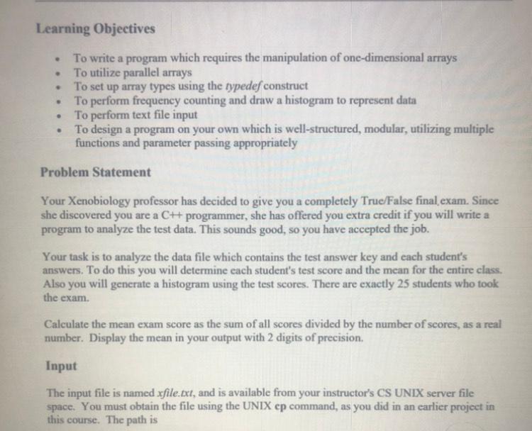 Solved Learning Objectives To write a program which requires | Chegg.com