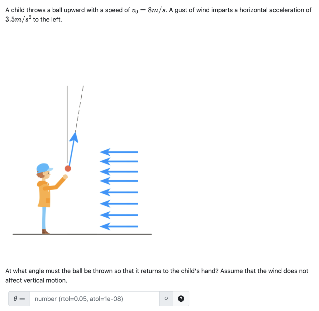 Solved A child throws a ball upward with a speed of v0=8