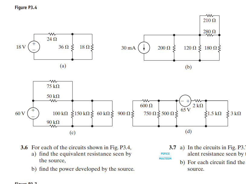 Solved Figure P3.4 (a) 3.6 For each of the circuits shown in | Chegg.com