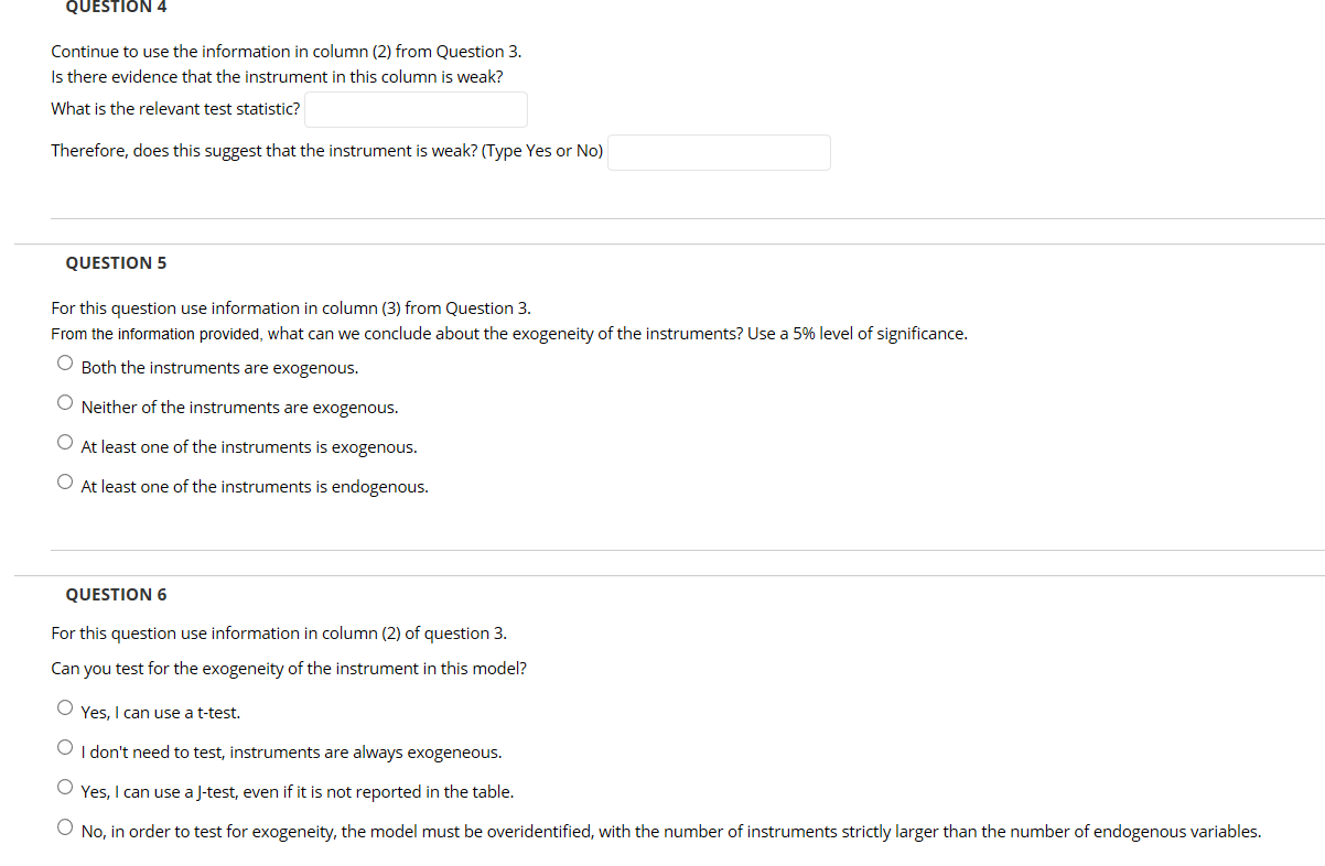 Solved QUESTION 3 Questions 3-6 require information from the | Chegg.com