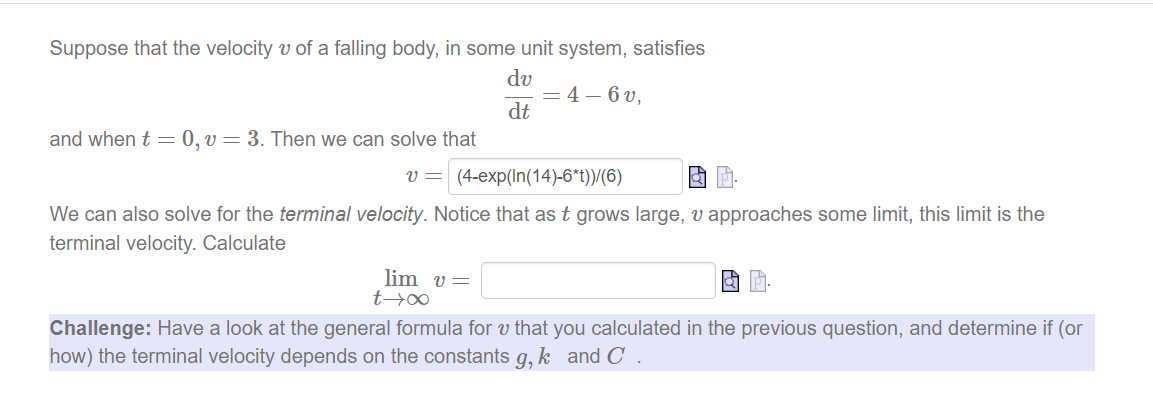 Solved Suppose that the velocity v of a falling body, in | Chegg.com
