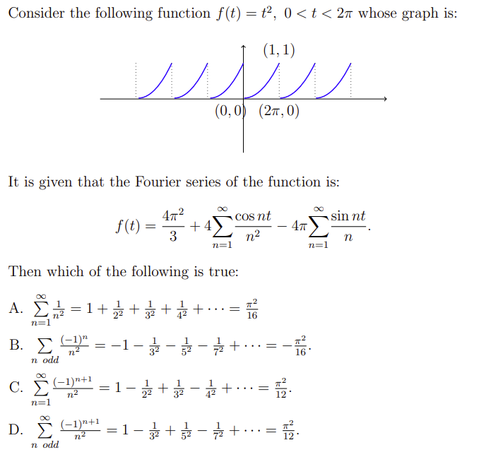 Solved Consider the following function f(t)=t2,0 | Chegg.com