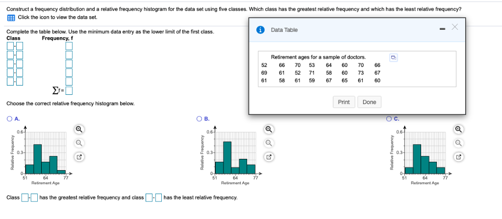 Solved Construct A Frequency Distribution And A Relative 