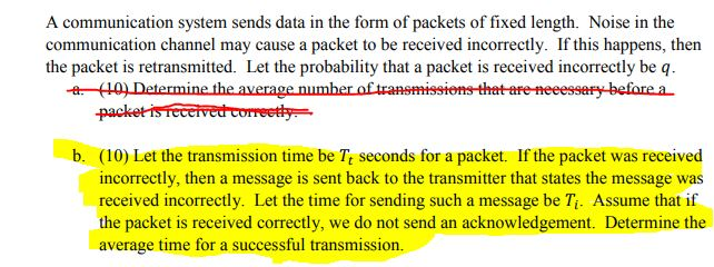 A communication system sends data in the form of | Chegg.com