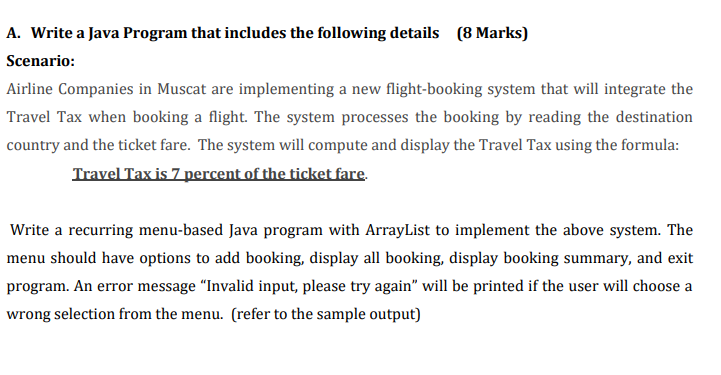 Solved A. Write a Java Program that includes the following | Chegg.com