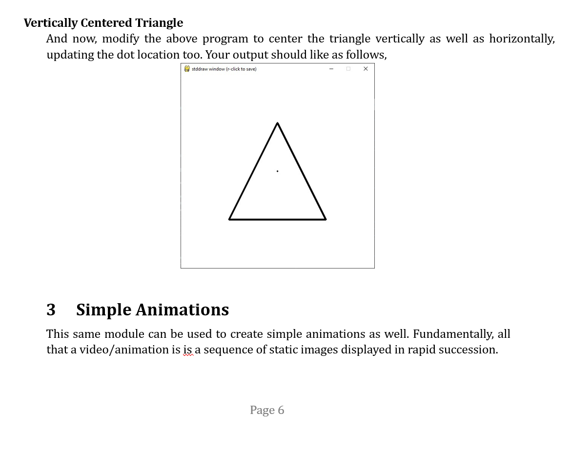Solved stddraw.line (0,0,.5,1) stddraw.line (.5,1,1,0) | Chegg.com