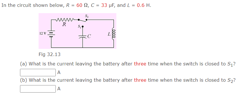 Solved In the circuit shown below, R = 60 12, C = 33 uF, and | Chegg.com
