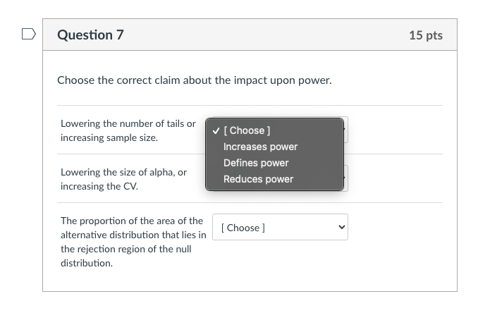 Solved Question 7 15 pts Choose the correct claim about the | Chegg.com