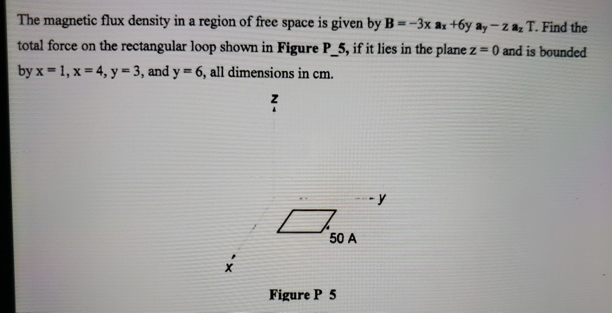 Solved The magnetic flux density in a region of free space | Chegg.com