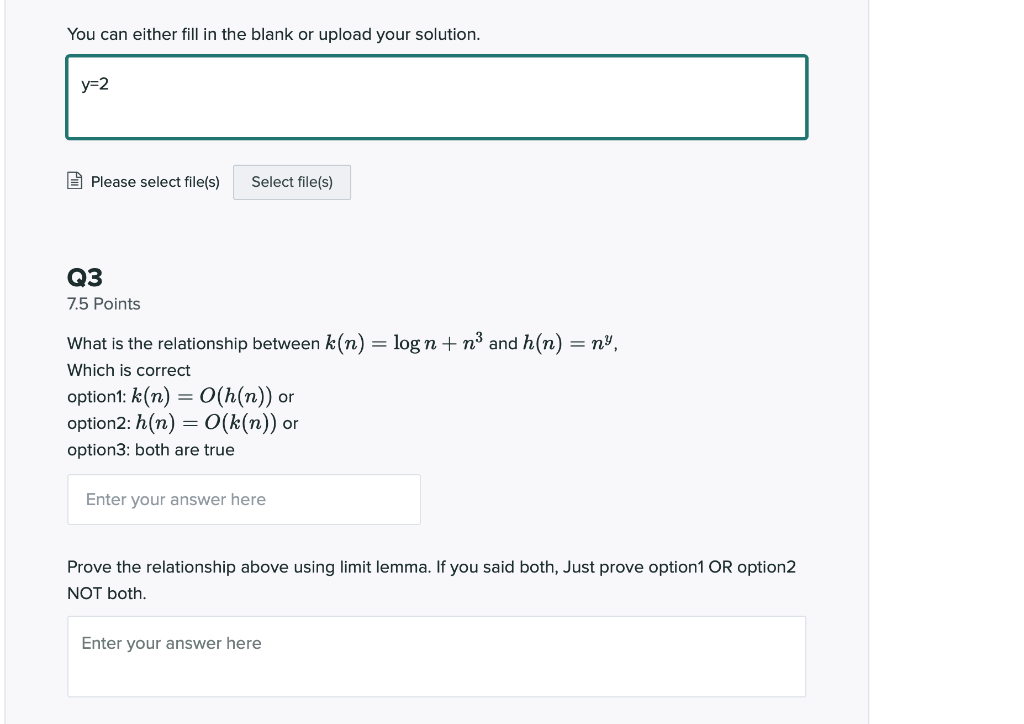 Solved You can either fill in the blank or upload your | Chegg.com