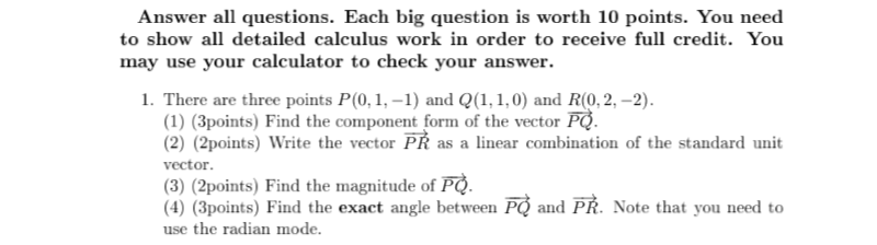 Solved Answer all questions. Each big question is worth 10 | Chegg.com
