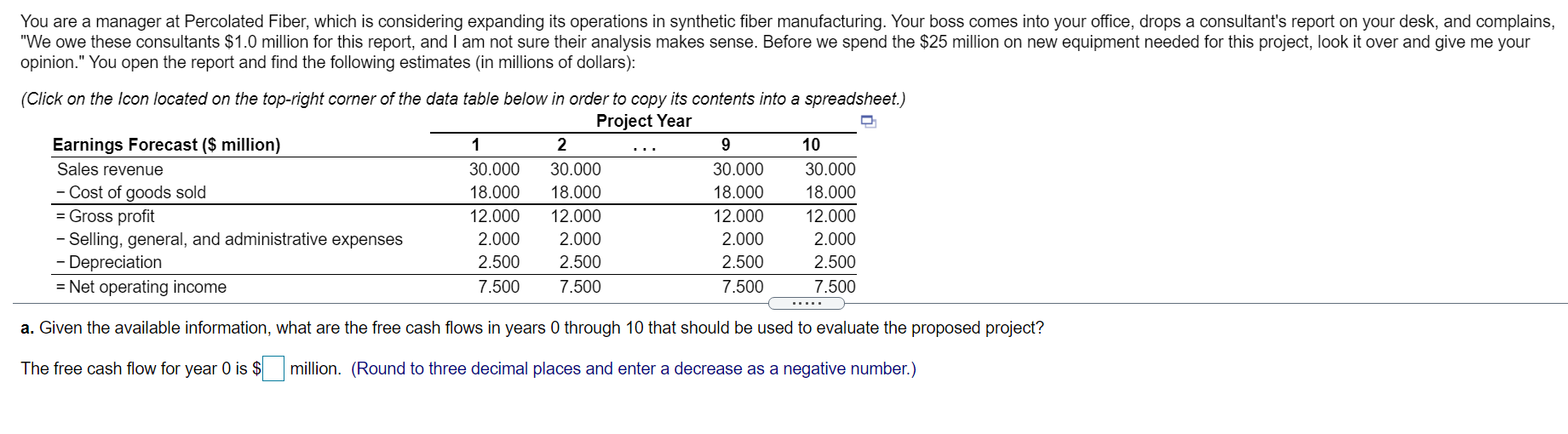 Solved You are a manager at Percolated Fiber, which is | Chegg.com