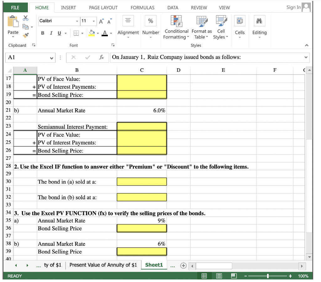 Solved 1. Calculate The Price Of A Bond Using Tables. | Chegg.com