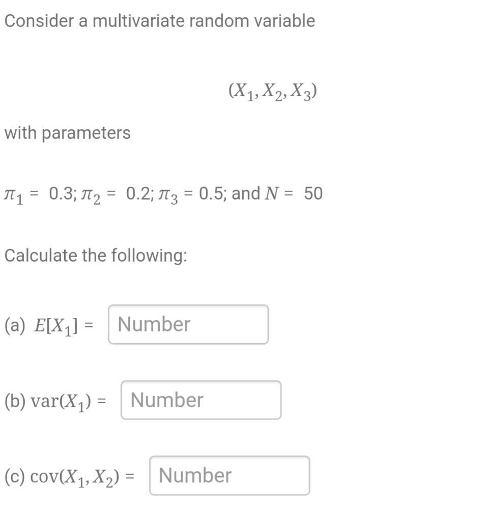 Solved Consider A Multivariate Random Variable X1 X2 X3