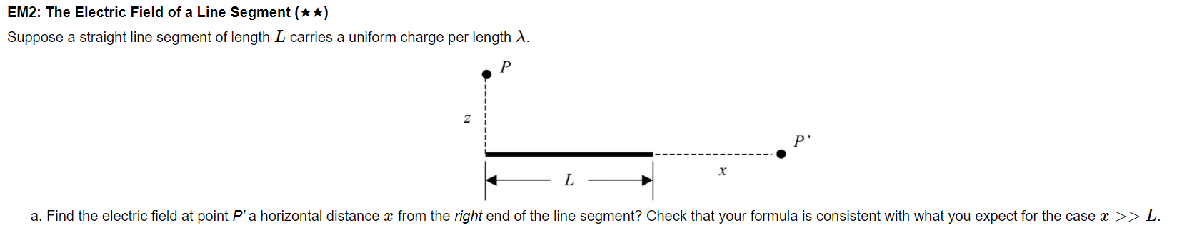 Solved Find the electric field at point P' a horizontal | Chegg.com