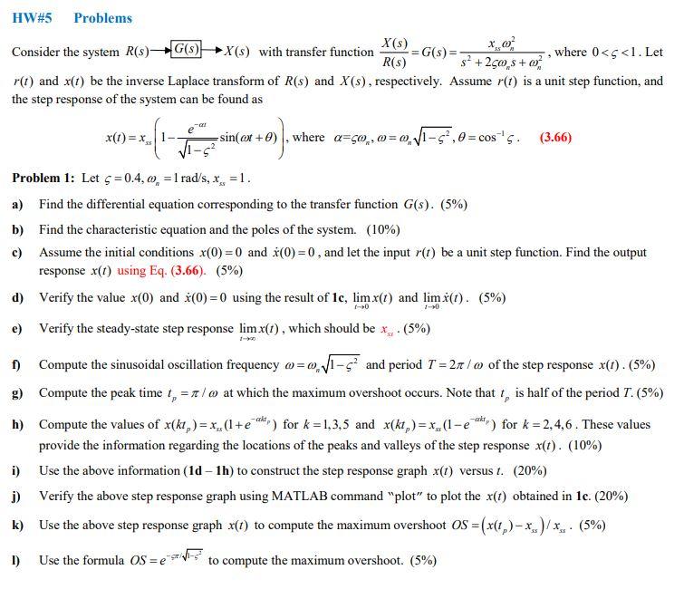 Solved X S S Hw 5 Problems Consider The System R 8 G Chegg Com