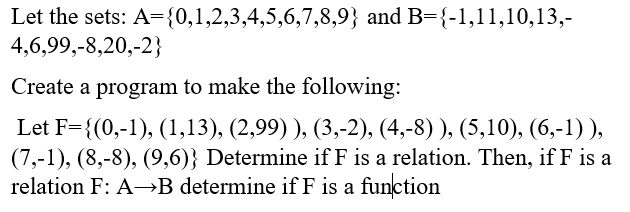 Solved I need help to solve a problem using programming in | Chegg.com