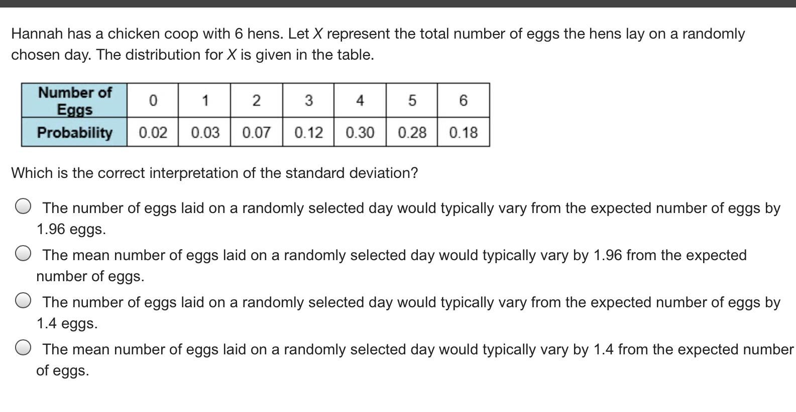 Solved Hannah Has A Chicken Coop With 6 Hens Let X 0227