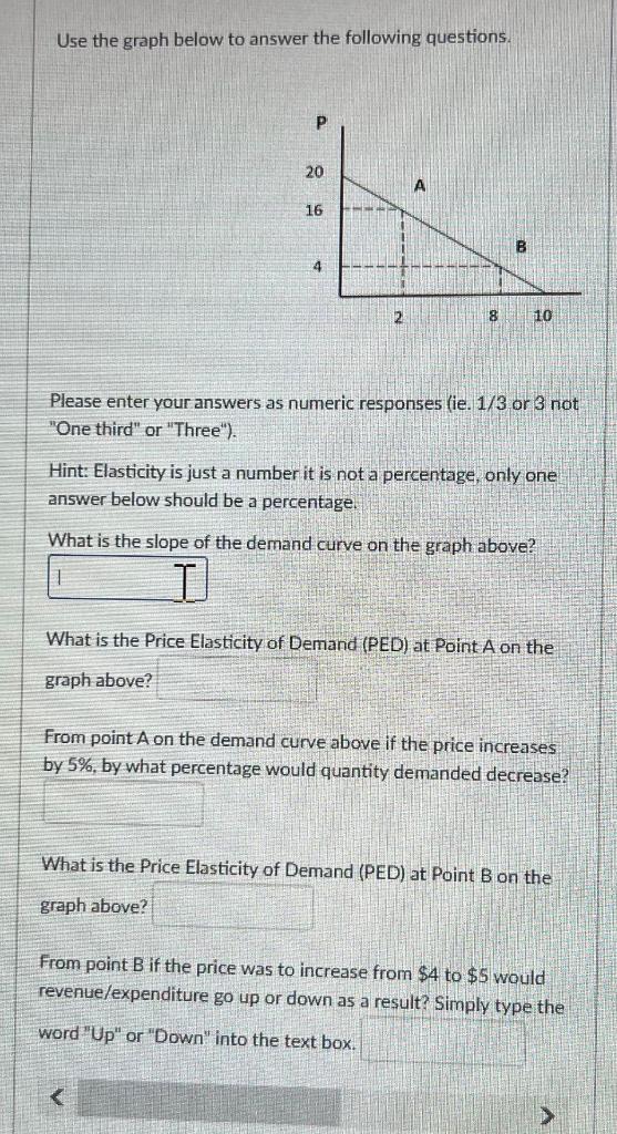 Solved Use the graph below to answer the following | Chegg.com